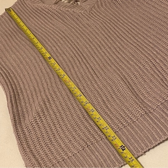 Umgee Womens Sweater Size S Tunic Boho Lace Back V-Neck Rose Color Long Sleeve - Picture 10 of 10